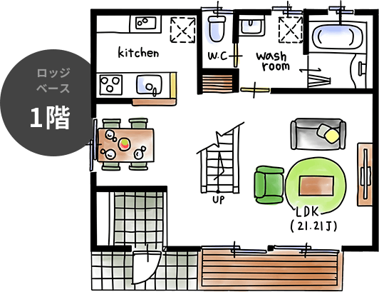 ロッジベース 1階